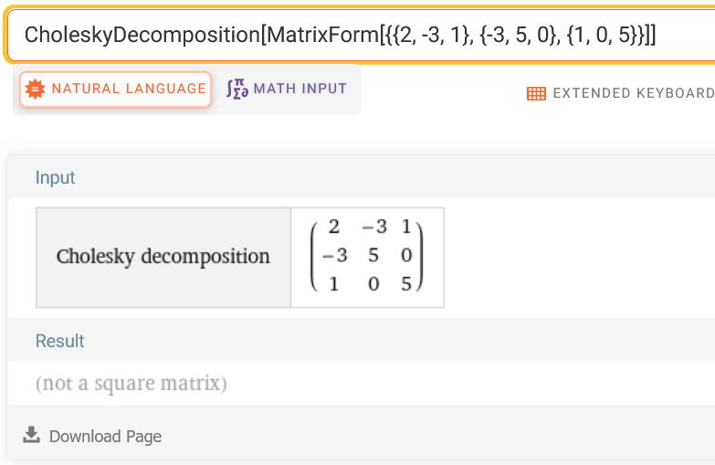 Screenshot 2023-02-27 at 22-05-53 CholeskyDecomposition MatrixForm {{2 -3 1} {-3.png